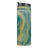 Abstrakter Name Monogram Thermosbecher (Nach rechts gedreht)