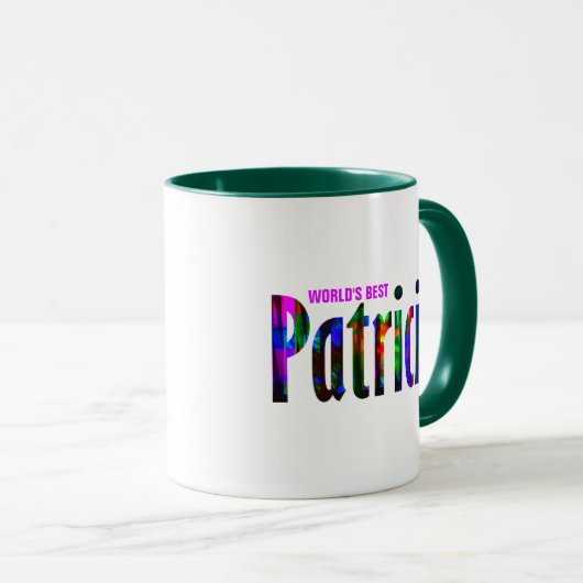 Abstrakter Name "Patricia" Tasse (VorderseiteRechts)
