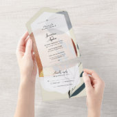 Abstrakter Naturaufstieg All In One Einladung (Abreißen)