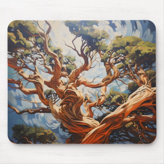 Abstrakter Naturbaum Mousepad (Vorne)