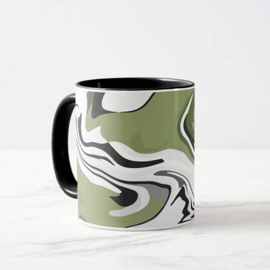 Abstrakter Naturfluss Tasse (Vorderseite Links)
