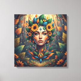 Abstrakter Naturgeist Frau Kunst Leinwanddruck