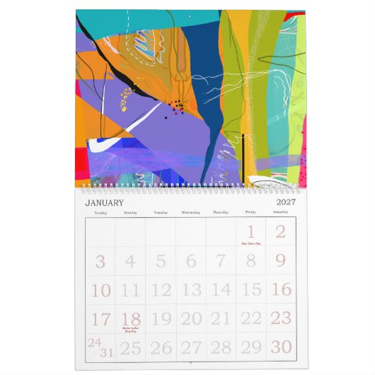 Abstrakter Naturkalender Kalender (Jan 2027)