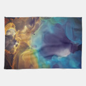 Abstrakter Nebel aus Feuer und Eis Geschirrtuch (Horizontal)