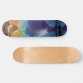 Abstrakter Nebel aus Feuer und Eis Skateboard (Horizontal)