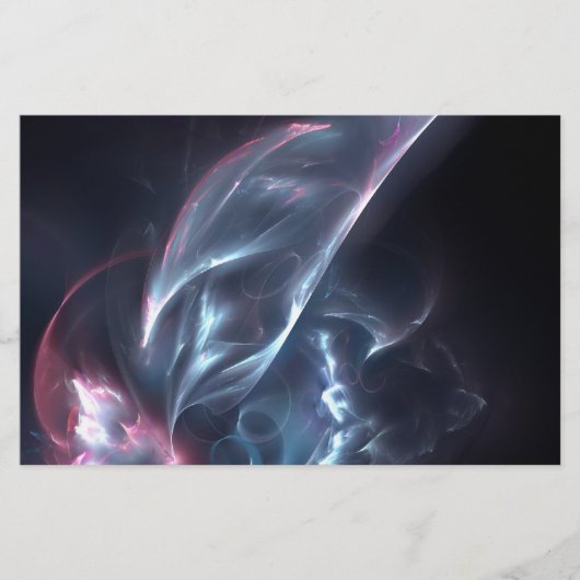 Abstrakter Nebel Blau und Lila Briefpapier (Vorderseite)