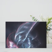 Abstrakter Nebel Blau und Lila Briefpapier (Stehend Vorderseite)