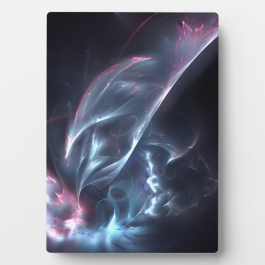 Abstrakter Nebel Blau und Lila Fotoplatte (Vorderseite)