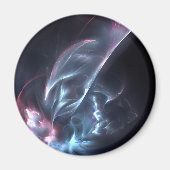 Abstrakter Nebel Blau und Lila Magnet (Vorne)