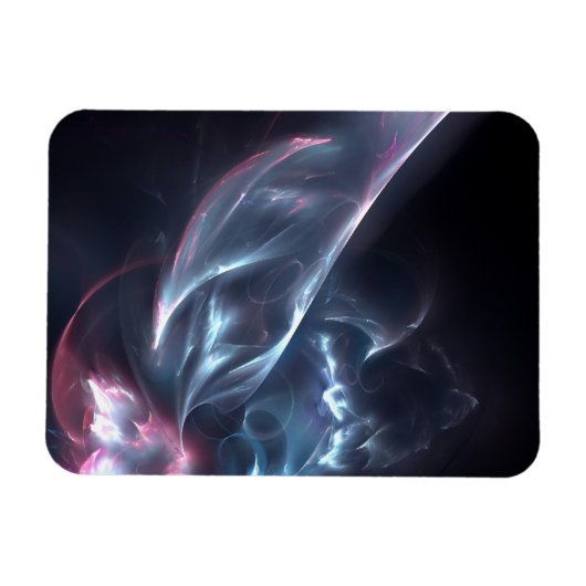 Abstrakter Nebel Blau und Lila Magnet (Horizontal)