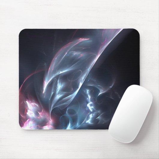 Abstrakter Nebel Blau und Lila Mousepad (Mit Mouse)