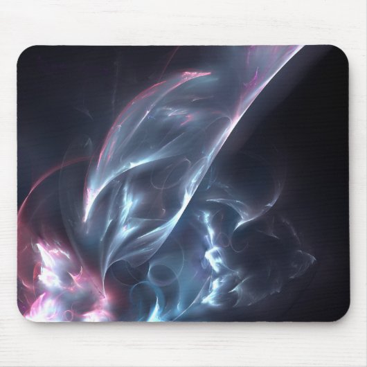 Abstrakter Nebel Blau und Lila Mousepad (Vorne)