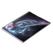 Abstrakter Nebel Blau und Lila Notizblock (Linke Seite)