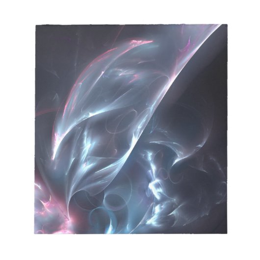 Abstrakter Nebel Blau und Lila Notizblock (Vorderseite)