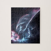 Abstrakter Nebel Blau und Lila Puzzle (Vertikal)