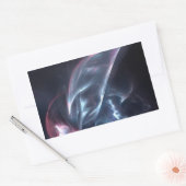 Abstrakter Nebel Blau und Lila Rechteckiger Aufkleber (Umschlag)