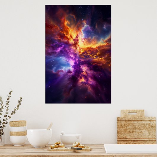 Abstrakter Nebel Poster (Küche)