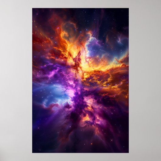 Abstrakter Nebel Poster (Vorne)