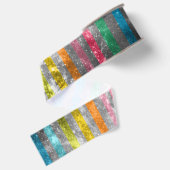 Abstrakter Nebelfleck MultiColors Stripes Muster Ripsband (Rückseite)