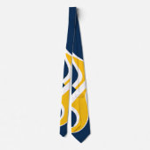 Abstrakter Necktie, gelb-gelb-gelb-weißer Anvil Krawatte (Rückseite)