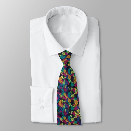 Abstrakter Necktie Krawatte (Gebunden)