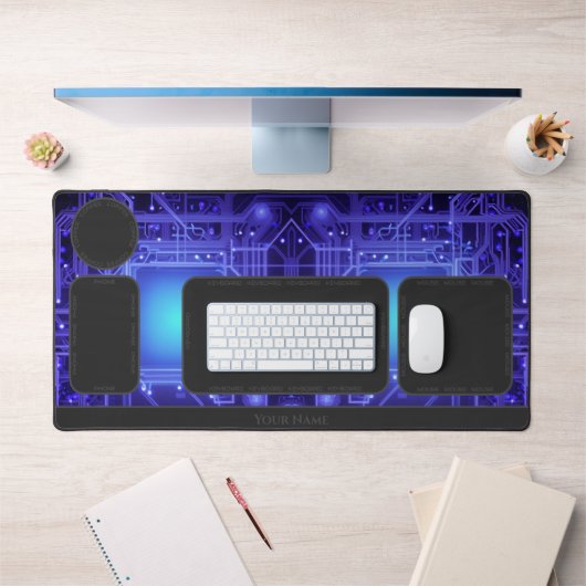 Abstrakter Neon-Glühformen-Tischorganisator Schreibtischunterlage (Büro 1)