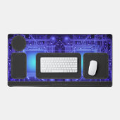 Abstrakter Neon-Glühformen-Tischorganisator Schreibtischunterlage (Tastatur & Maus)