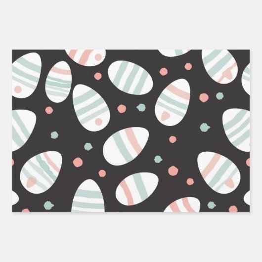 Abstrakter Neon Oaster Egg Wrap Geschenkpapier Set (Vorderseite 3)