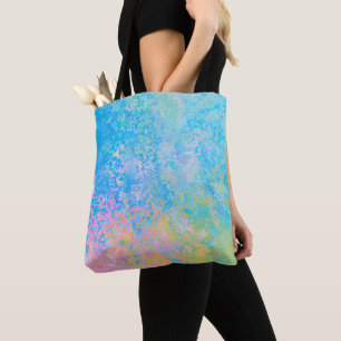 Abstrakter Neon Pastel Sky Alkoholtink Tasche