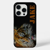 Abstrakter Neon-Tigerkopf iPhone 15 Pro Case-Mate iPhone Hülle (Rückseite)