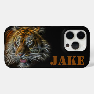 Abstrakter Neon-Tigerkopf iPhone 15 Pro Case-Mate iPhone Hülle