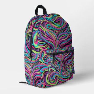 Abstrakter Neon-Wal-Schwanz-Rucksack Bedruckter Rucksack