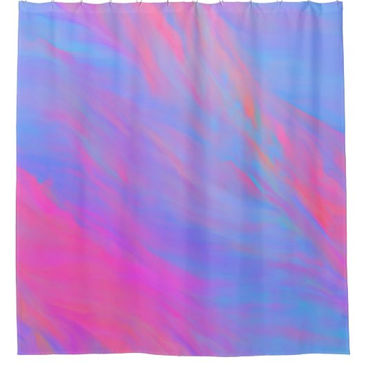 Abstrakter Neonfarbenstrom Duschvorhang (Vorderseite)
