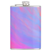 Abstrakter Neonfarbenstrom Flachmann (Vorderseite)