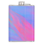 Abstrakter Neonfarbenstrom Flachmann (Rückseite)