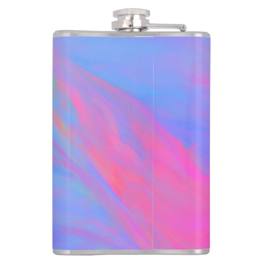 Abstrakter Neonfarbenstrom Flachmann (Rückseite)