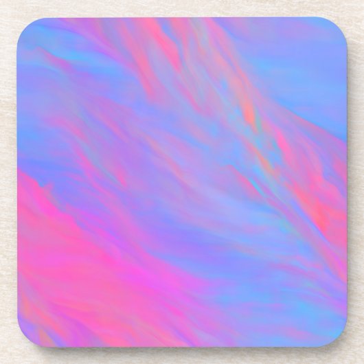 Abstrakter Neonfarbenstrom Getränkeuntersetzer (Vorderseite)