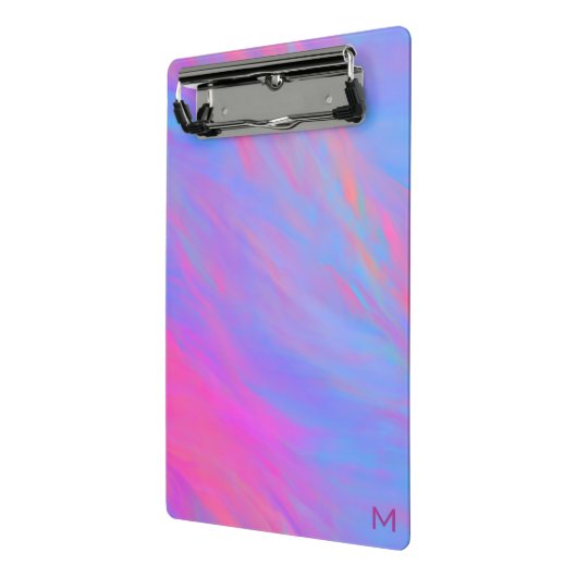 Abstrakter Neonfarbenstrom Mini Klemmbrett (Gewinkelt2)