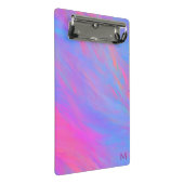 Abstrakter Neonfarbenstrom Mini Klemmbrett (Schrägansicht)