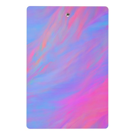Abstrakter Neonfarbenstrom Mini Klemmbrett (Rückseite)