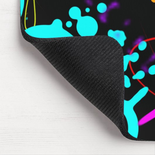 Abstrakter NeonSpritzer moderne Mausunterlage Mousepad (Ecke)