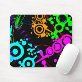 Abstrakter NeonSpritzer moderne Mausunterlage Mousepad (Mit Mouse)