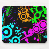 Abstrakter NeonSpritzer moderne Mausunterlage Mousepad (Vorne)