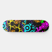 Abstrakter NeonSpritzer moderner Skateboard (Horizontal)