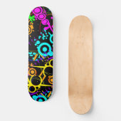 Abstrakter NeonSpritzer moderner Skateboard (Vorderseite)