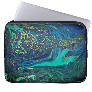 Abstrakter Neopren-Laptop-Sieb "Flow Lake" Laptopschutzhülle