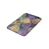 Abstrakter Niedlicher Polka-Dot-Kreis Badematte (Schrägansicht)