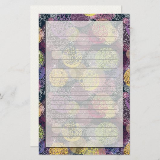 Abstrakter Niedlicher Polka-Dot-Kreis Briefpapier (Vorne/Hinten)