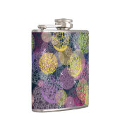 Abstrakter Niedlicher Polka-Dot-Kreis Flachmann (Rechts)