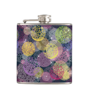 Abstrakter Niedlicher Polka-Dot-Kreis Flachmann